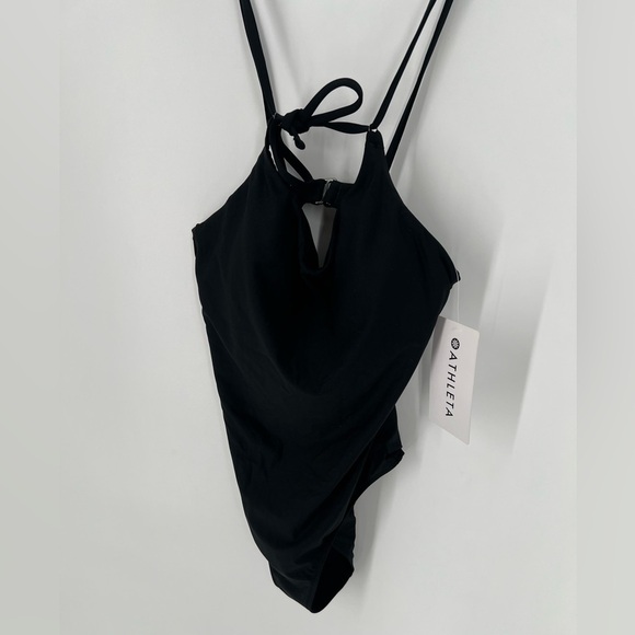 Athleta Keyhole Strappy One Piece Swimsuit In Black - Picture 2 of 7